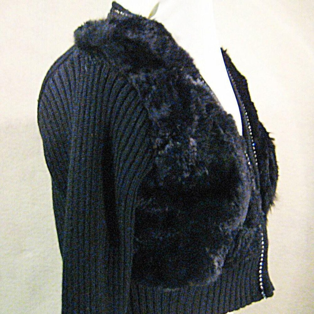 Rabbit fur black sweater